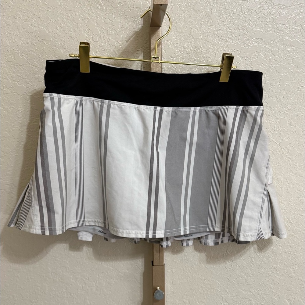 Lululemon Pace Setter Run Skirt Groovy Stripe Size 8 - Picture 4 of 10